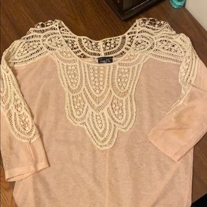 Crochet 3/4 sleeve top